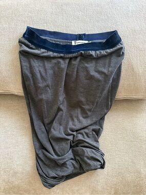 Alexander Wang Kids Charcoal Gray Skirt with Navy Waistband